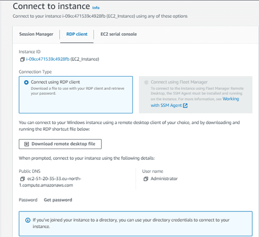 Connect to Instance