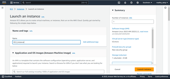 Launch Instance Button