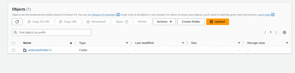 Figure 5: Uploading file to the S3 Bucket