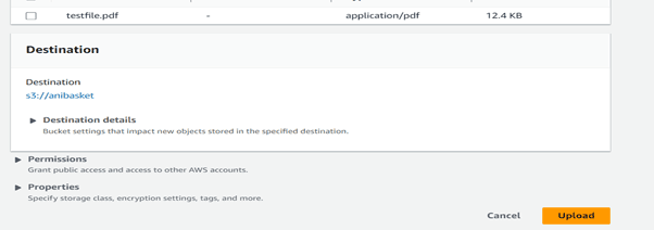 Figure 7: Uploading file