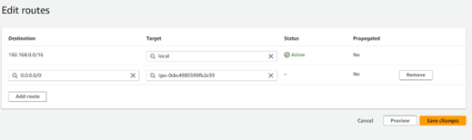 Fig-5. Editing routes in the route table